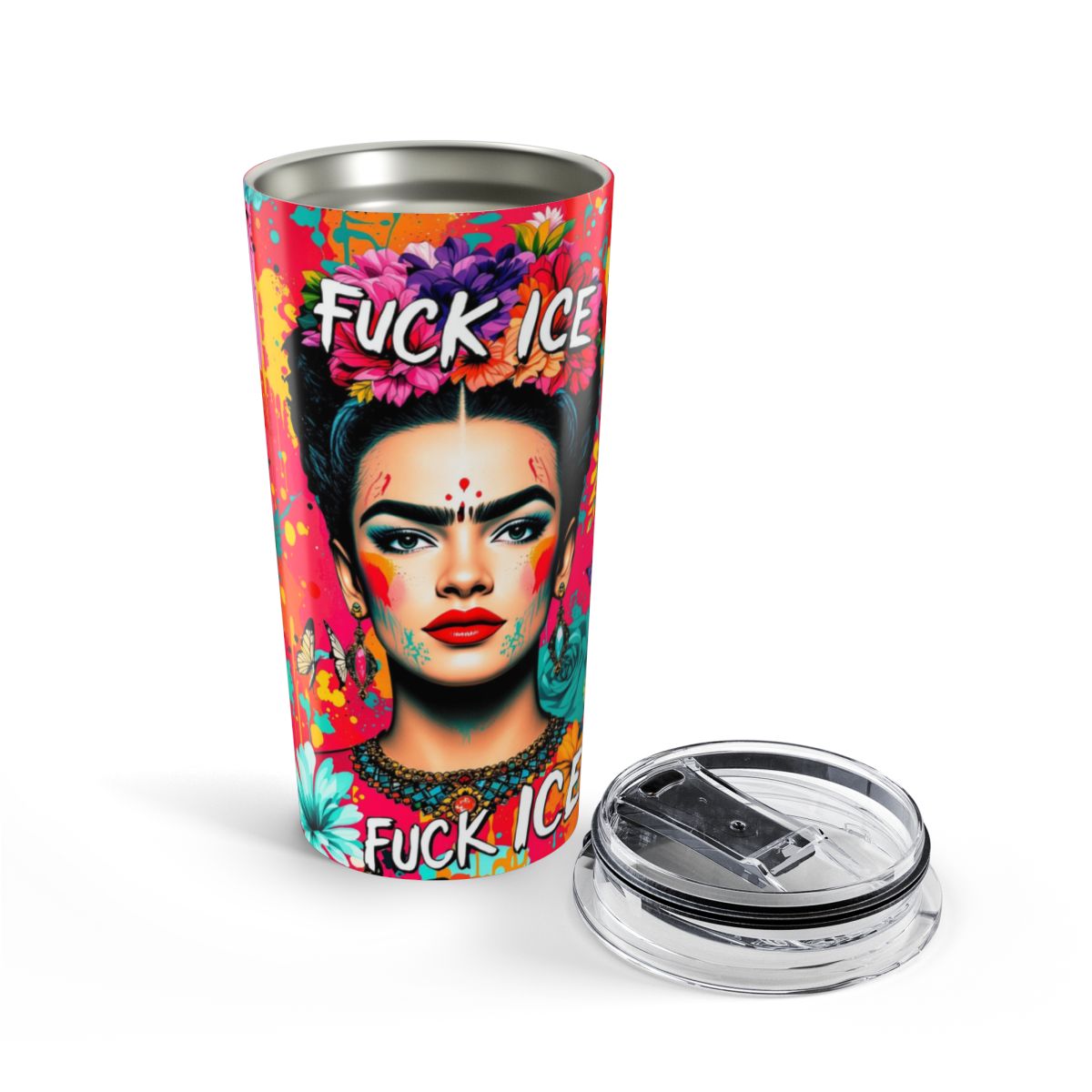 Vibrant and Bold Frida Emblazoned Tumbler Mug
