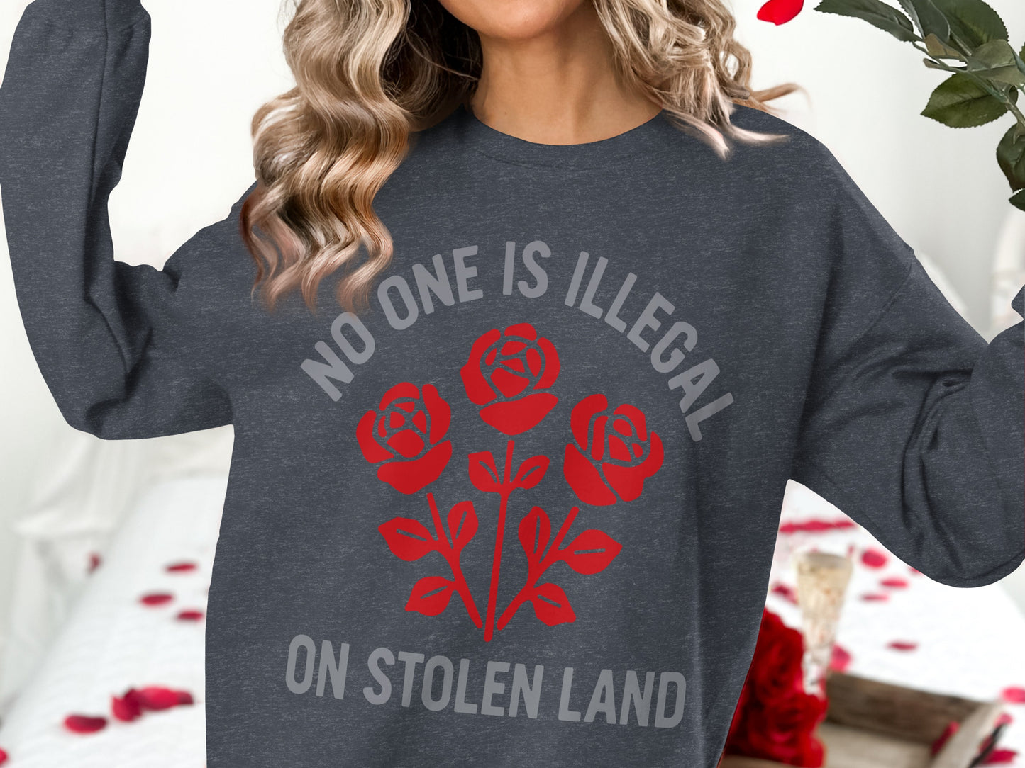 No One Is Illegal On Stolen Land Sweatshirt product