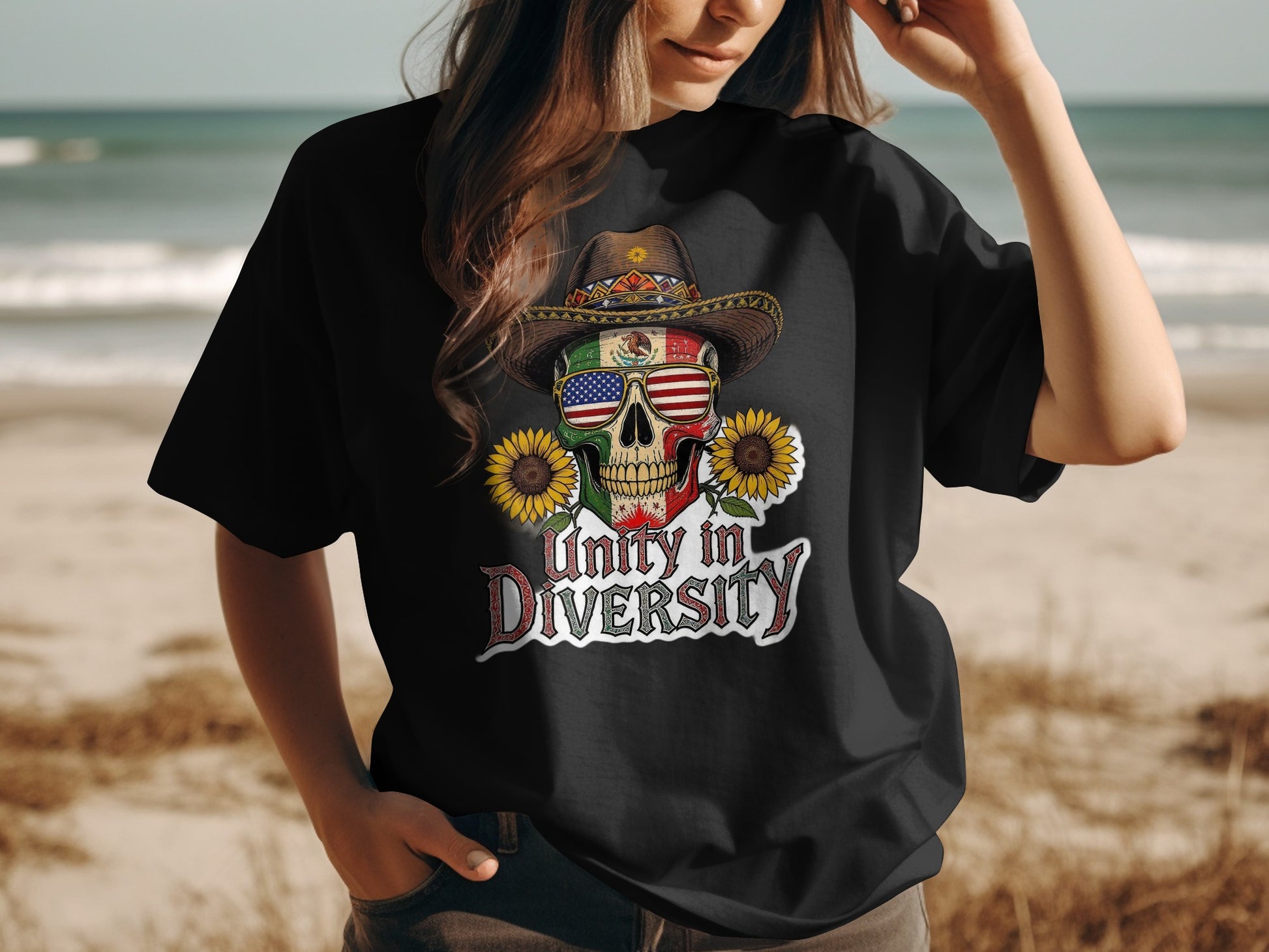Unity in Diversity Skull Design T-shirt product type