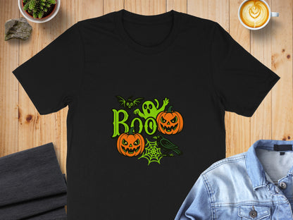 Boo Ghost Pumpkins and Spider Decorations T-shirt product