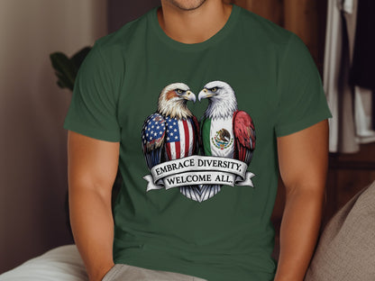 Embrace Diversity Welcome All Design on T-shirt product