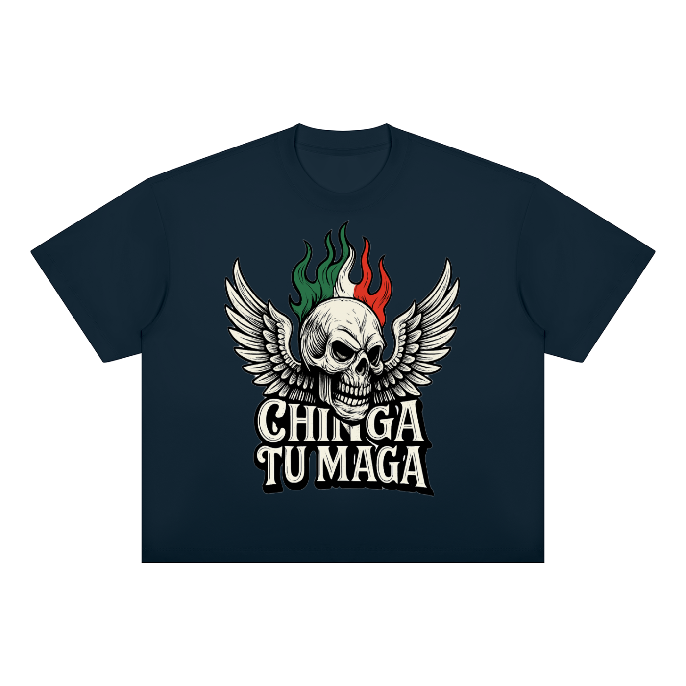 Chinga Tu Maga Unisex Boxy Drop Shoulder T-Shirt