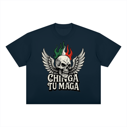 Chinga Tu Maga Unisex Boxy Drop Shoulder T-Shirt