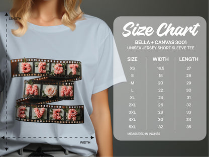Film Strip Flower Design Short Sleeve Tee product type