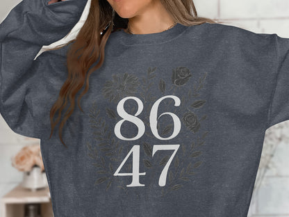 Vintage Loose Fit 86 47 Floral Oversized Sweatshirt product type