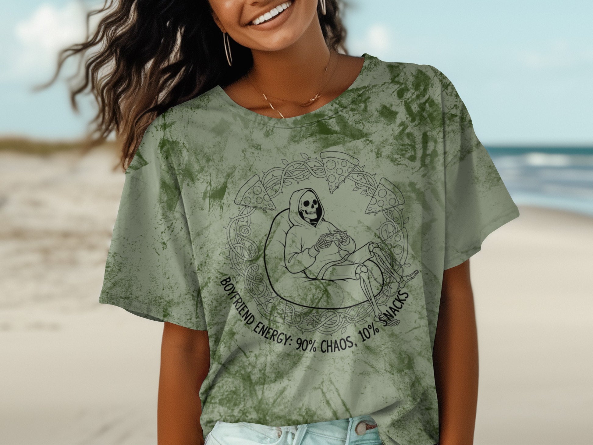 Boyfriend Energy 90 Percent Chaos 10 Percent Snacks Shirt