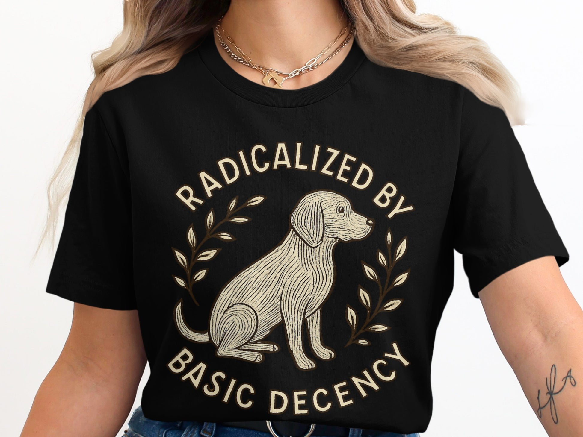 Radicalized By Basic Decency Dog Lover T-shirt