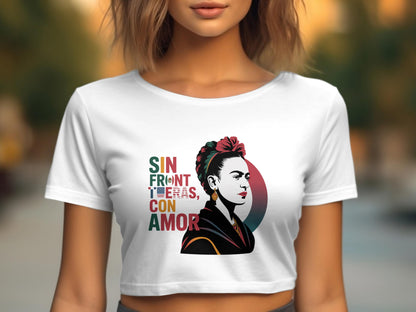 Sin Fronteras Con Amor Graphic Crop T-Shirt product