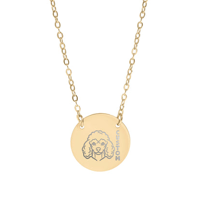 Elegant Poodle Portrait Custom or Personalized Necklace