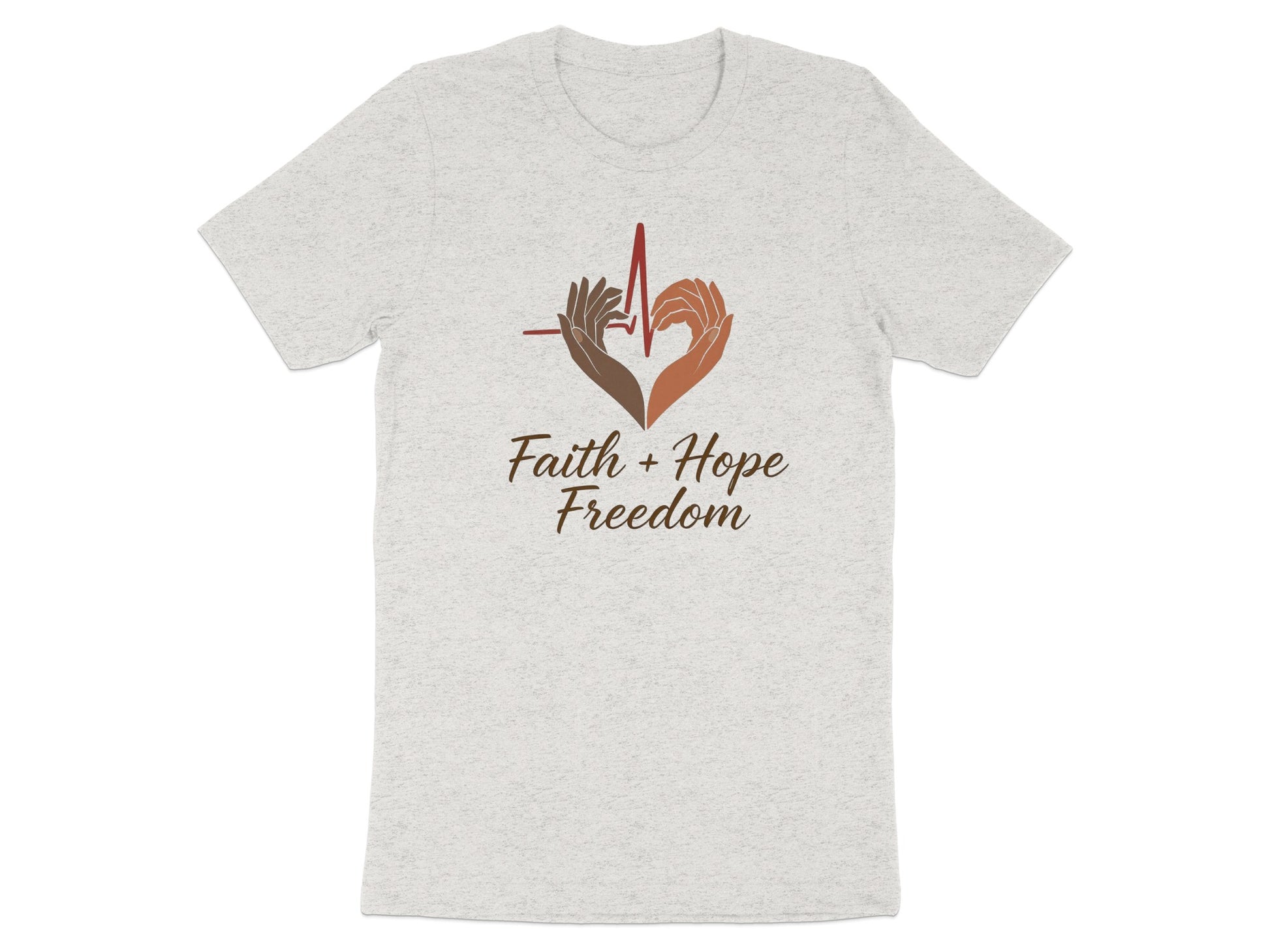 Faith Hope Freedom Hand Heartbeat Design Shirt product