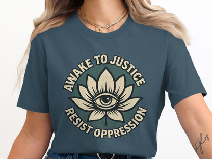 Awake to Justice Resist Oppression Graphic T-Shirt product