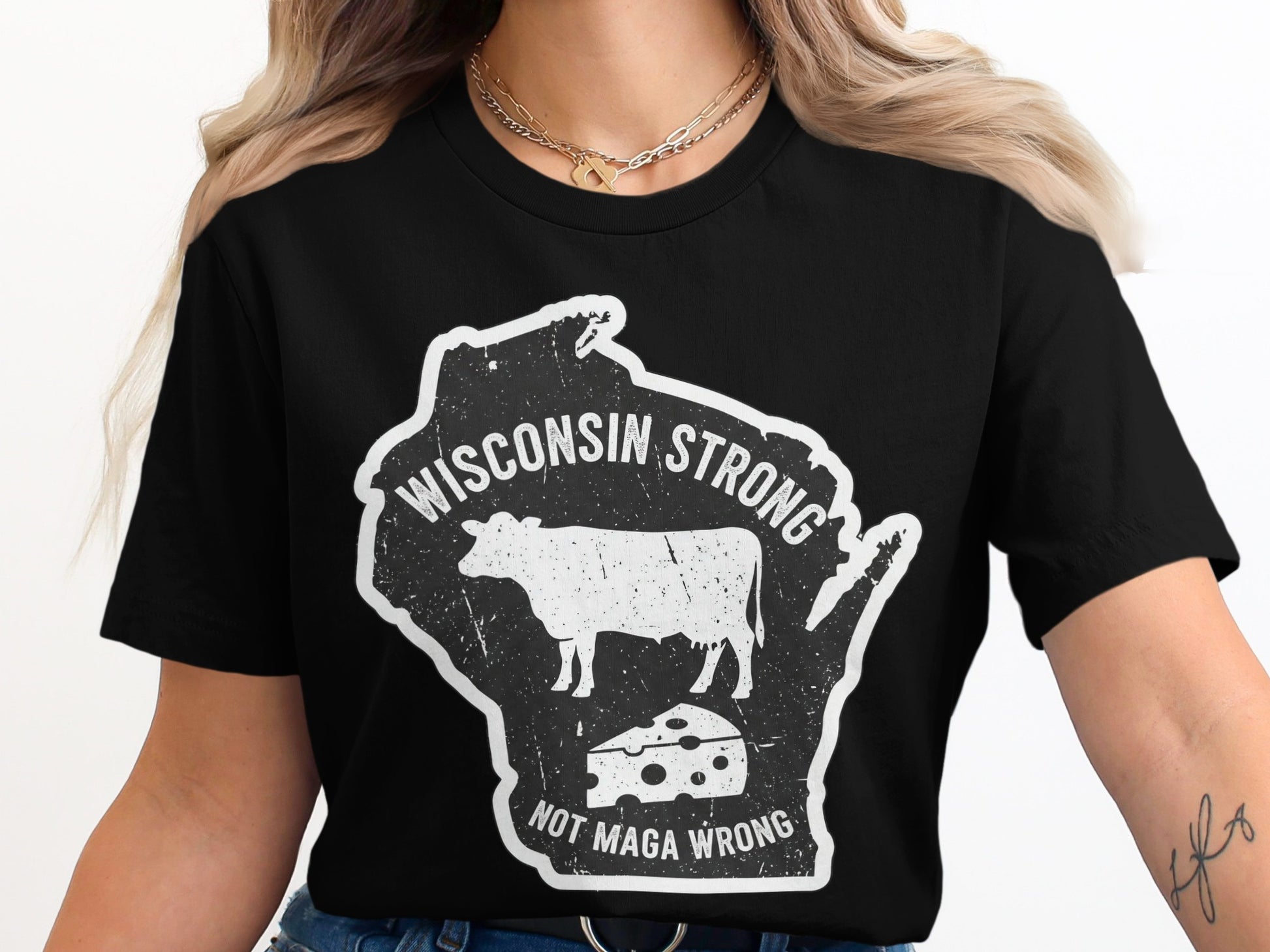 Wisconsin Strong Not Maga Wrong T-shirt product