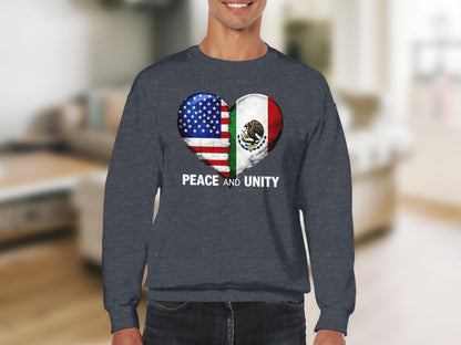 Peace and Unity Heart Flag Design Sweater product type