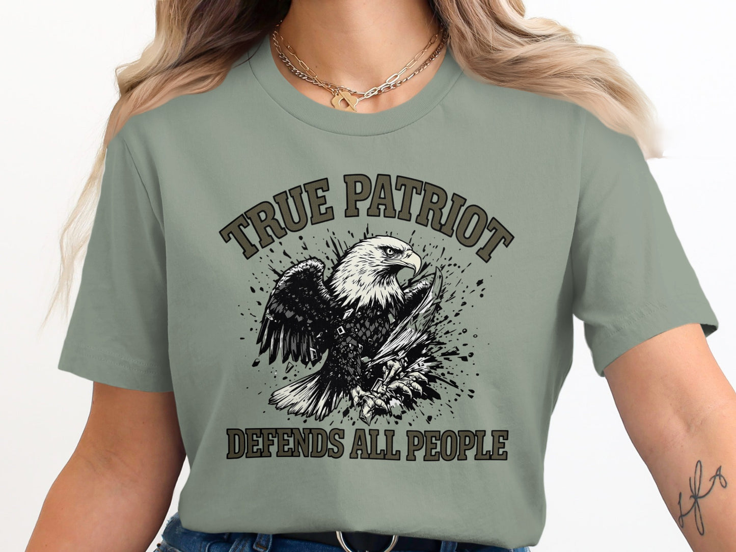 True Patriot Defends All People T-Shirt