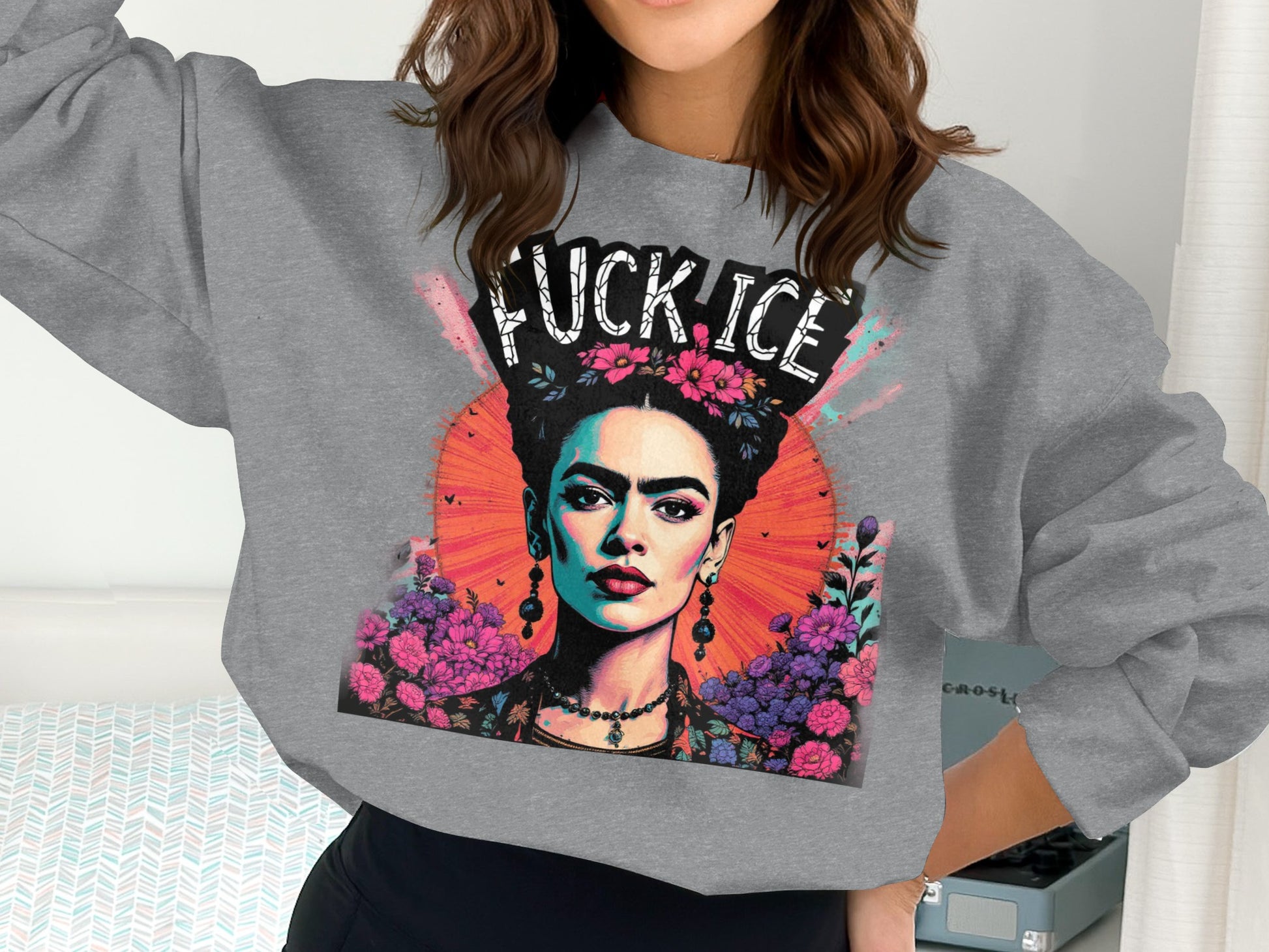Colorful Frida Kahlo Themed Artwork Apparel