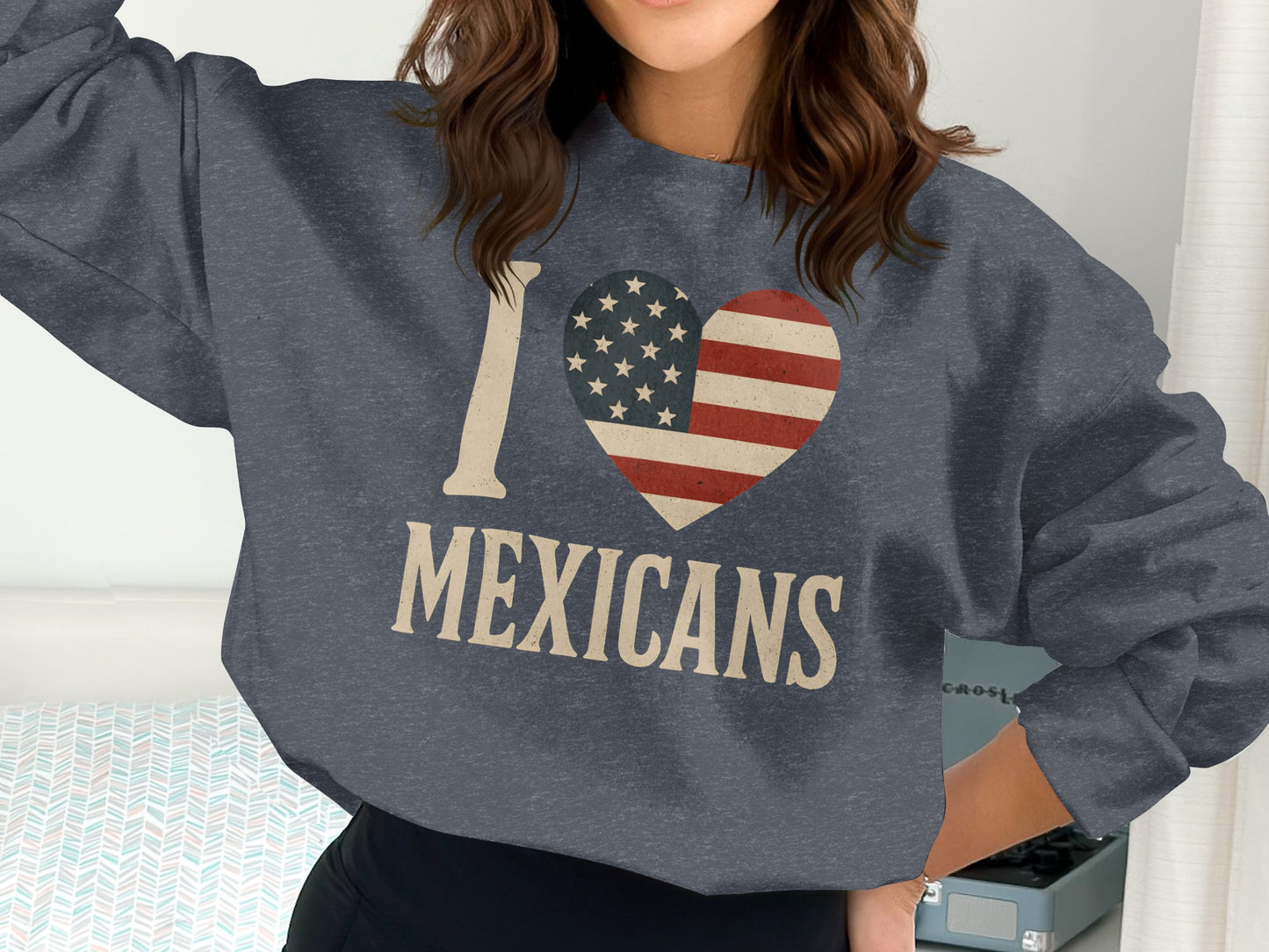 I Heart Mexicans Flag Graphic Sweatshirt product