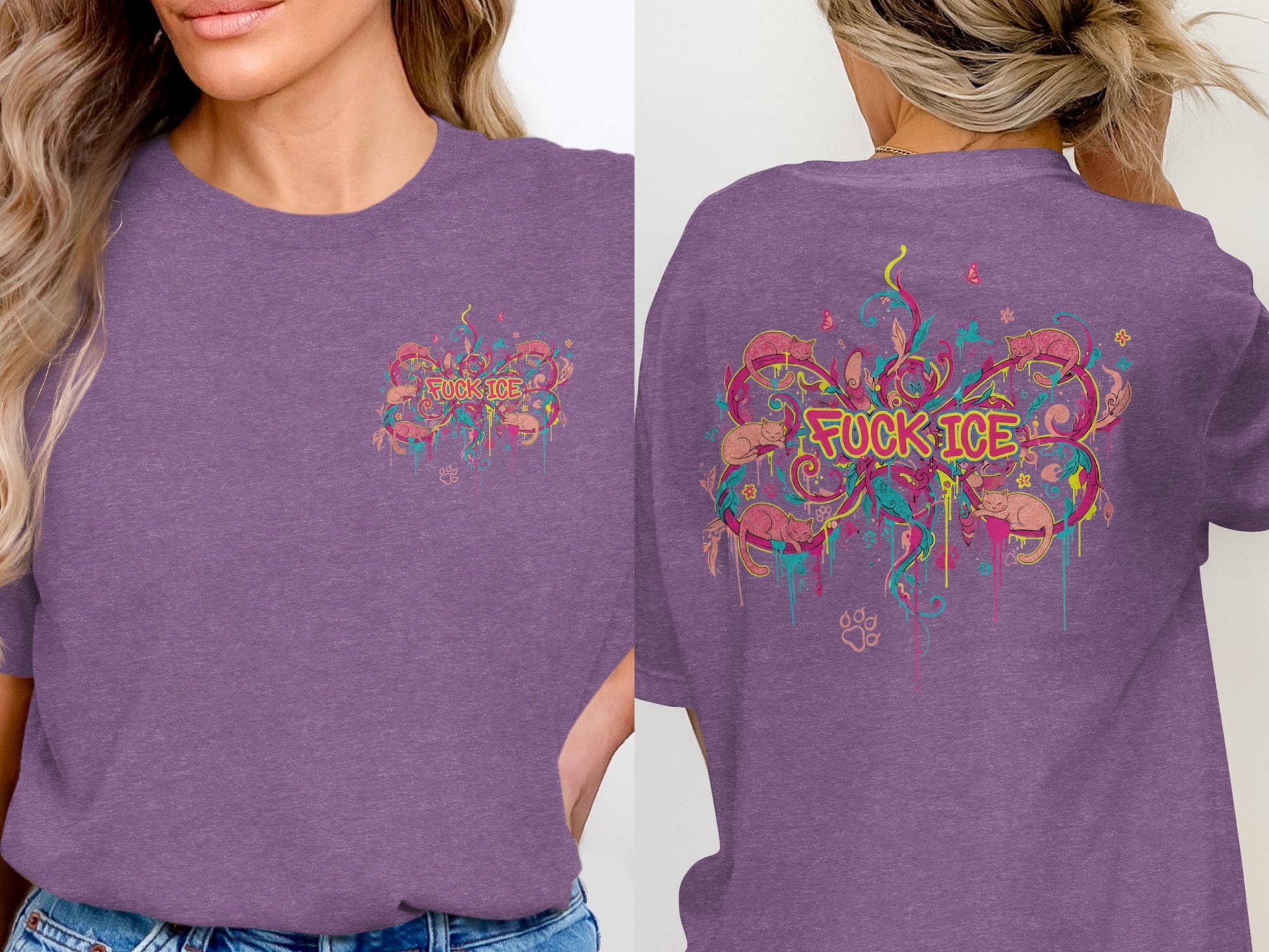 Colorful Fuck Ice Graphic Tee for Stylish Outfits