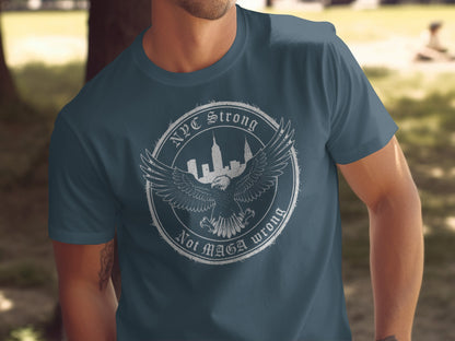 NYC Strong Not Masa Wrong Eagle Graphic Tee