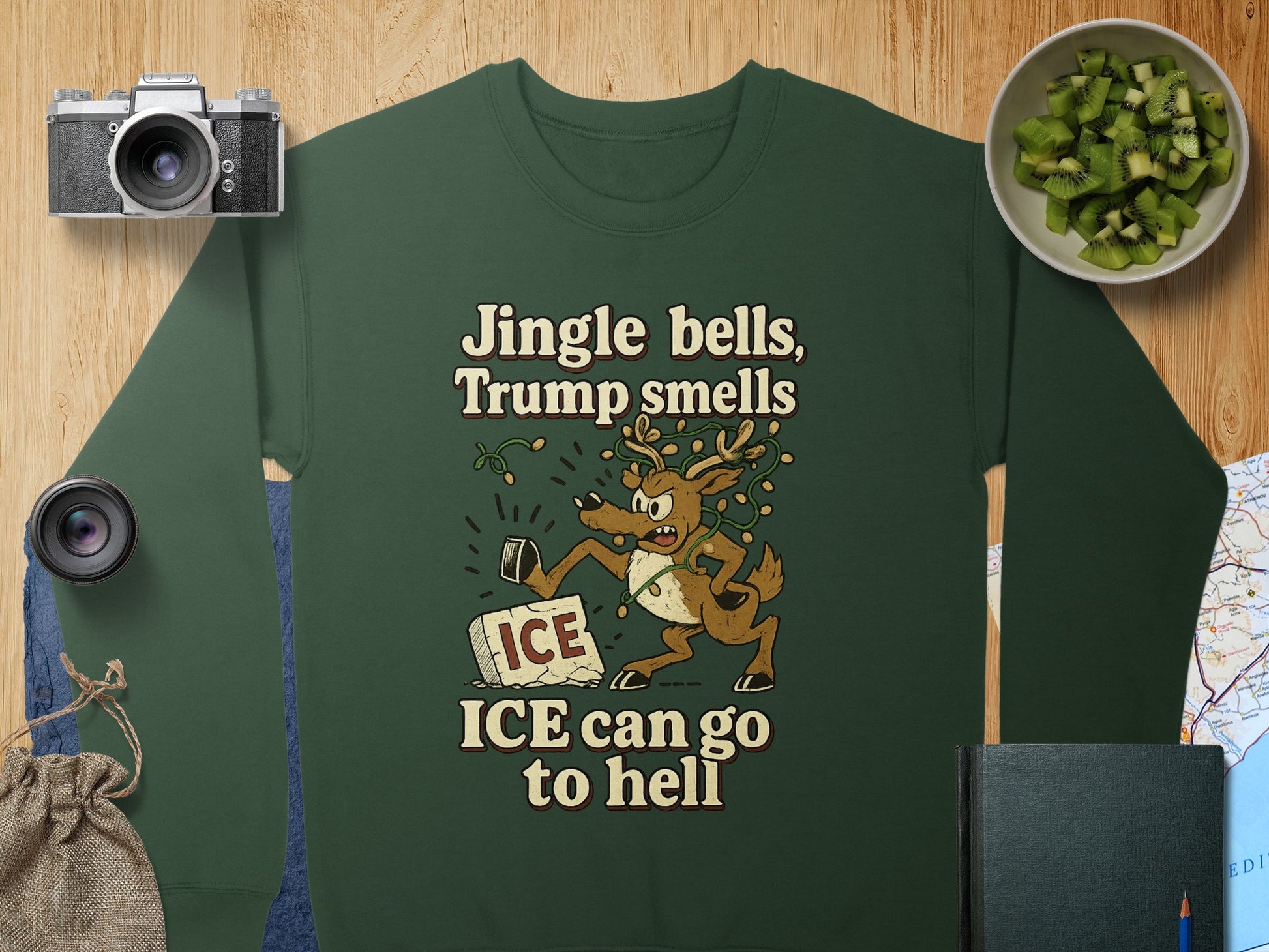 Jingle bells Trump smells ICE can go to hell shirt