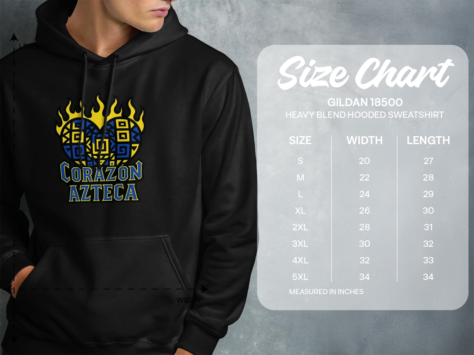 Corazon Azteca Heavy Blend Hooded Sweatshirt product