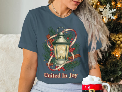 United In Joy Lantern Christmas Graphic Tee