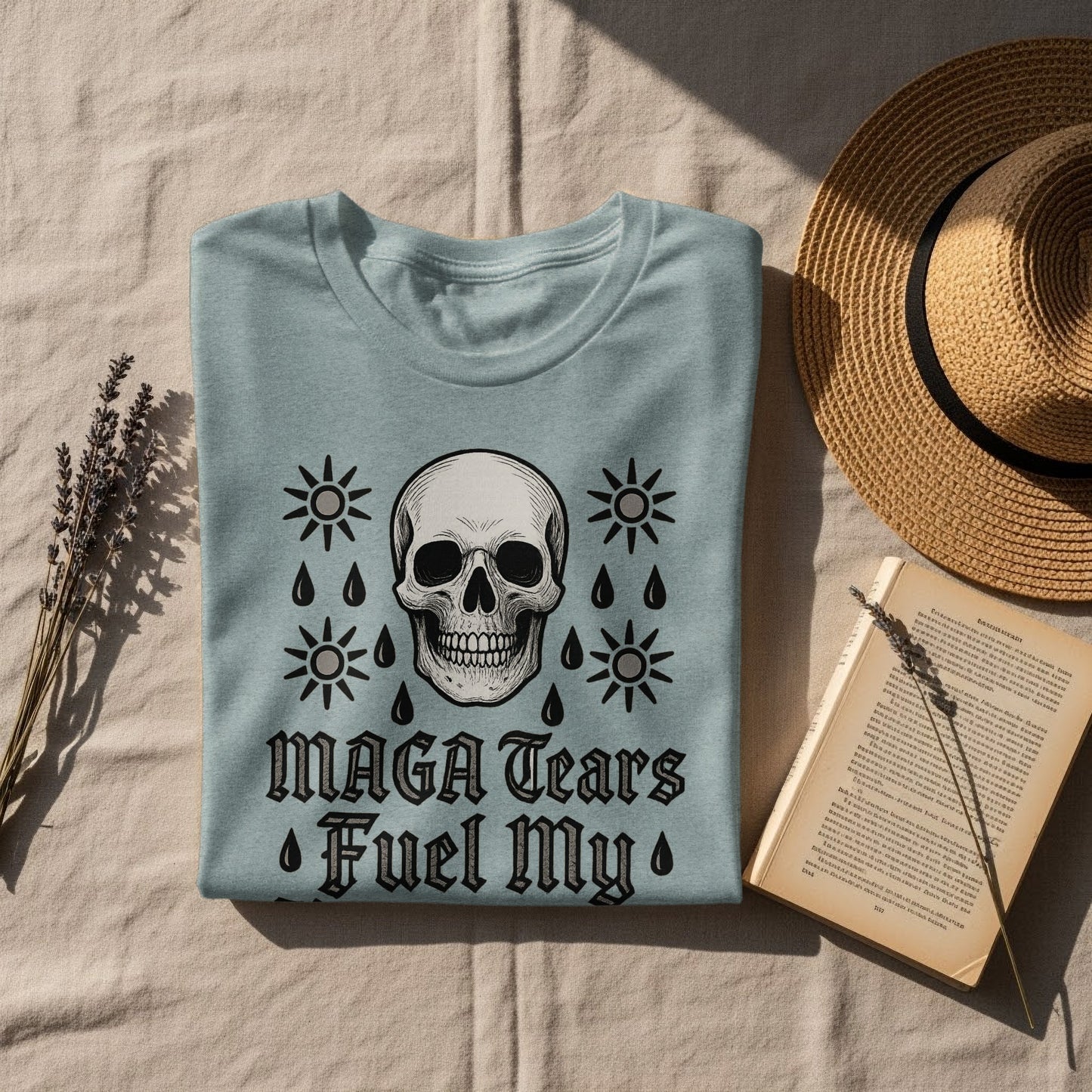 MAGA Tears Fuel My Skull Graphic Tee Shirt Product