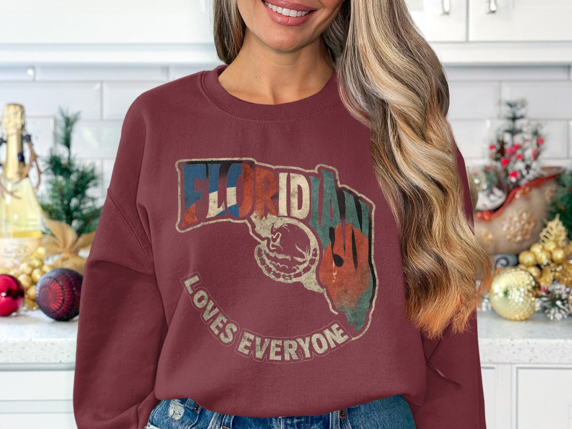 Floridian Loves Everyone Graphic Sweatshirt product