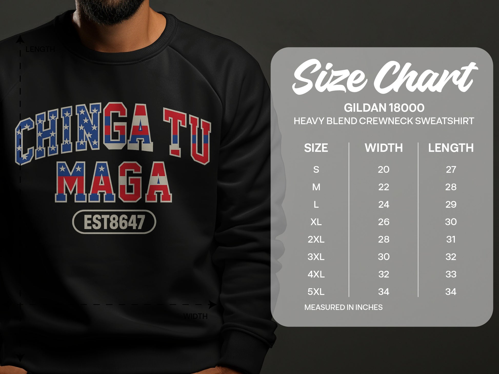 Chingatumaga Est8647 Graphic Heavy Blend Sweatshirt