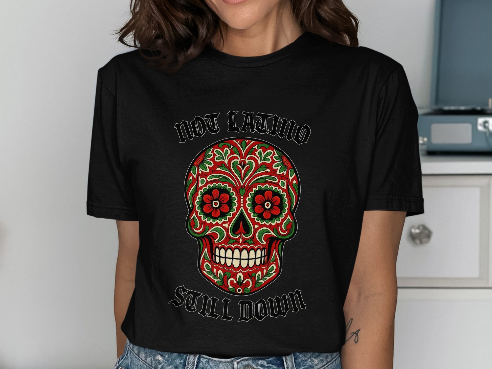 Stylish Skull Design Graphic Tee shirt Product