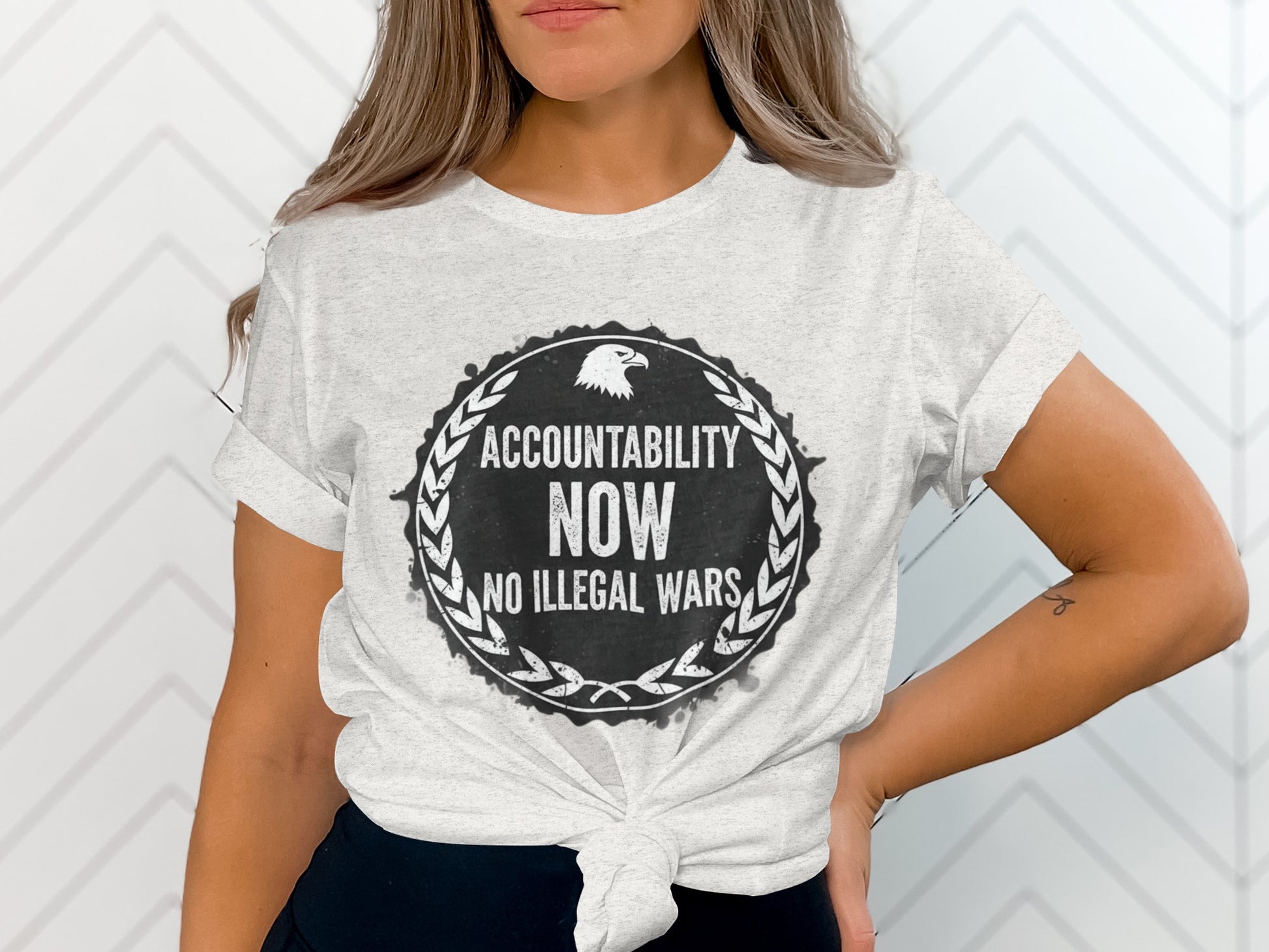 Accountability Now No Illegal Wars Graphic Tee
