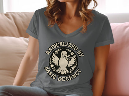 Radicalized By Basic Decency Slogan Shirt product
