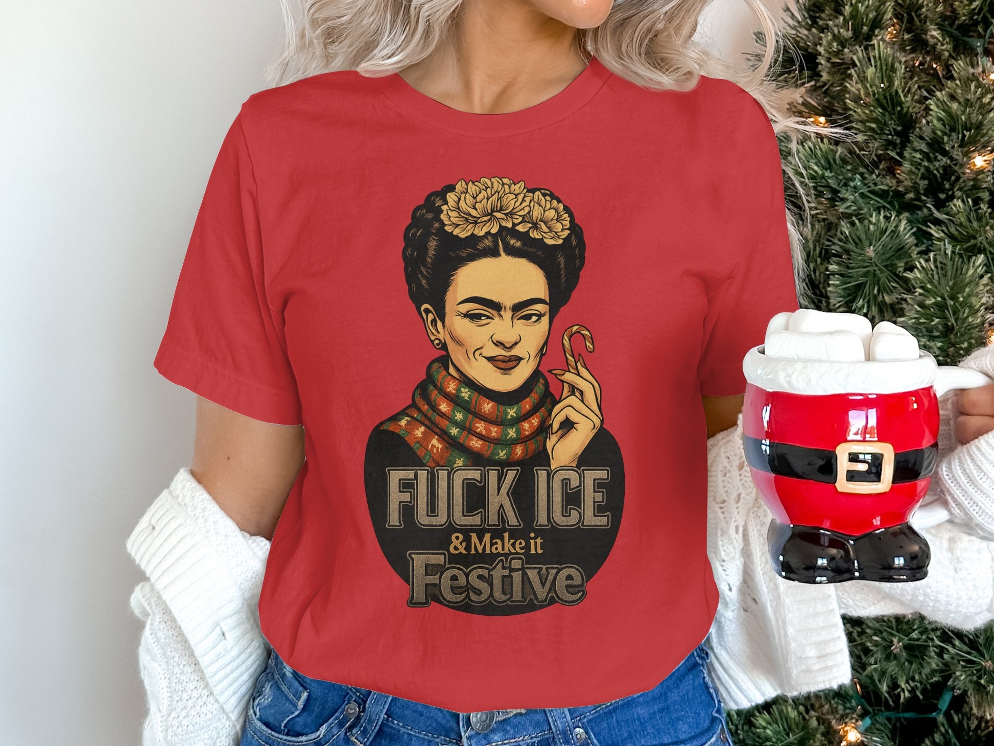 Festive Holiday Statement Graphic T-shirt
