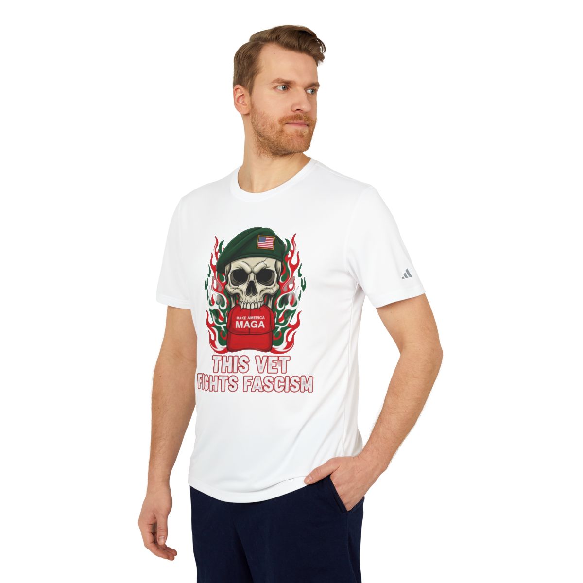 This Vet Fights Fascism Graphic T-Shirt