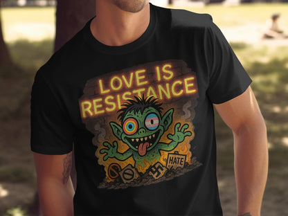 Love Is Resistance Graphic Monster Artwork T-Shirt