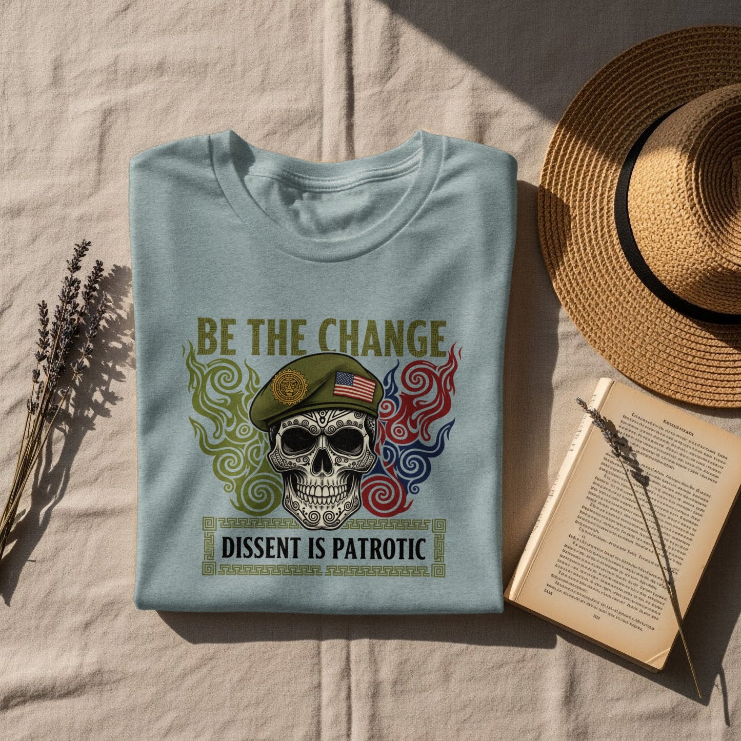 Dissent Is Patriotic Be The Change Skull T-Shirt