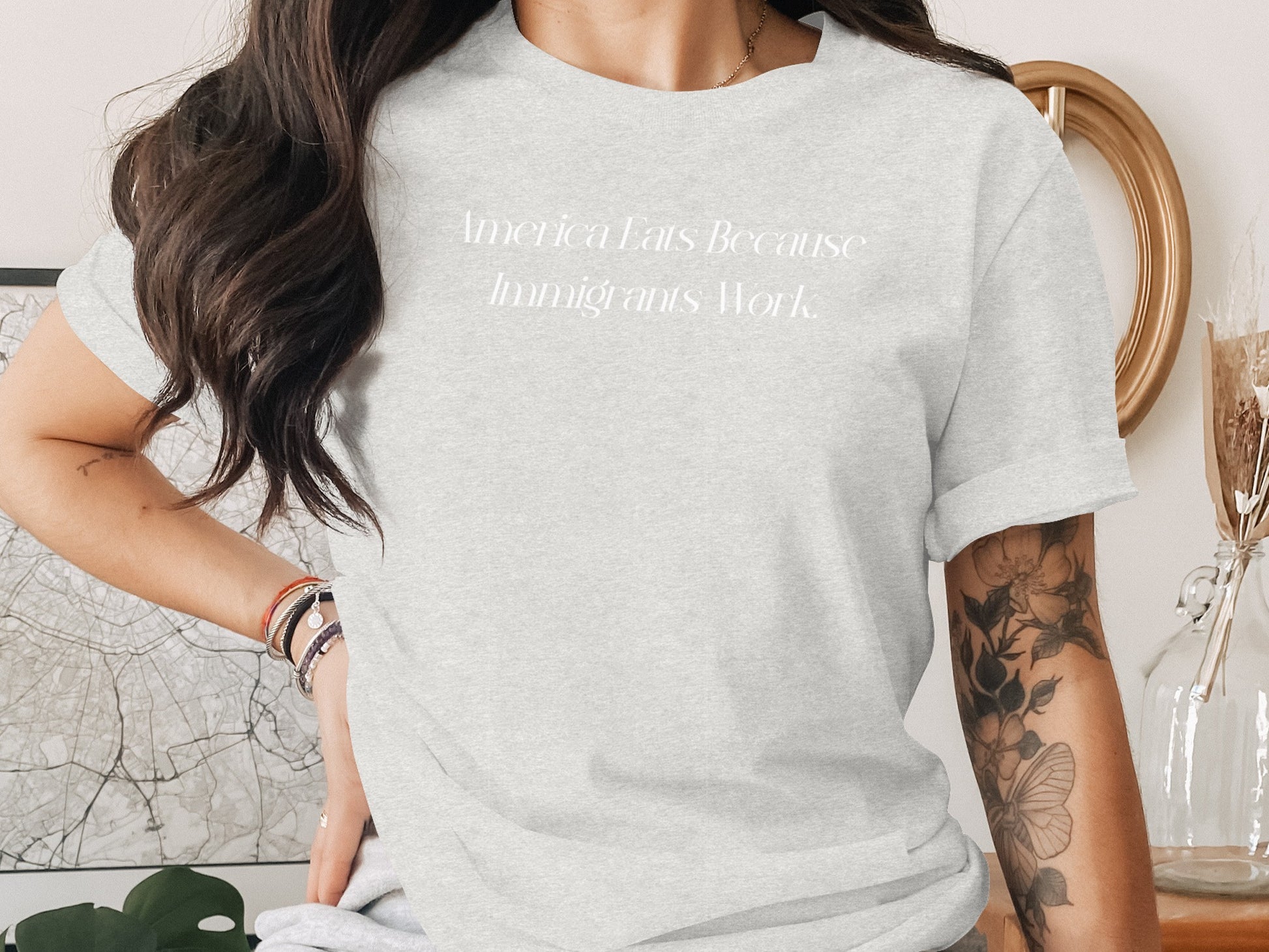 America Eats Because Immigrants Work T-shirt product