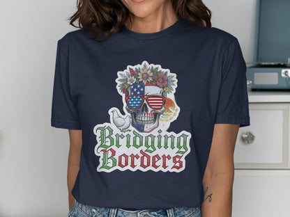 Bridging Borders Skull and Dove Graphic T-shirt