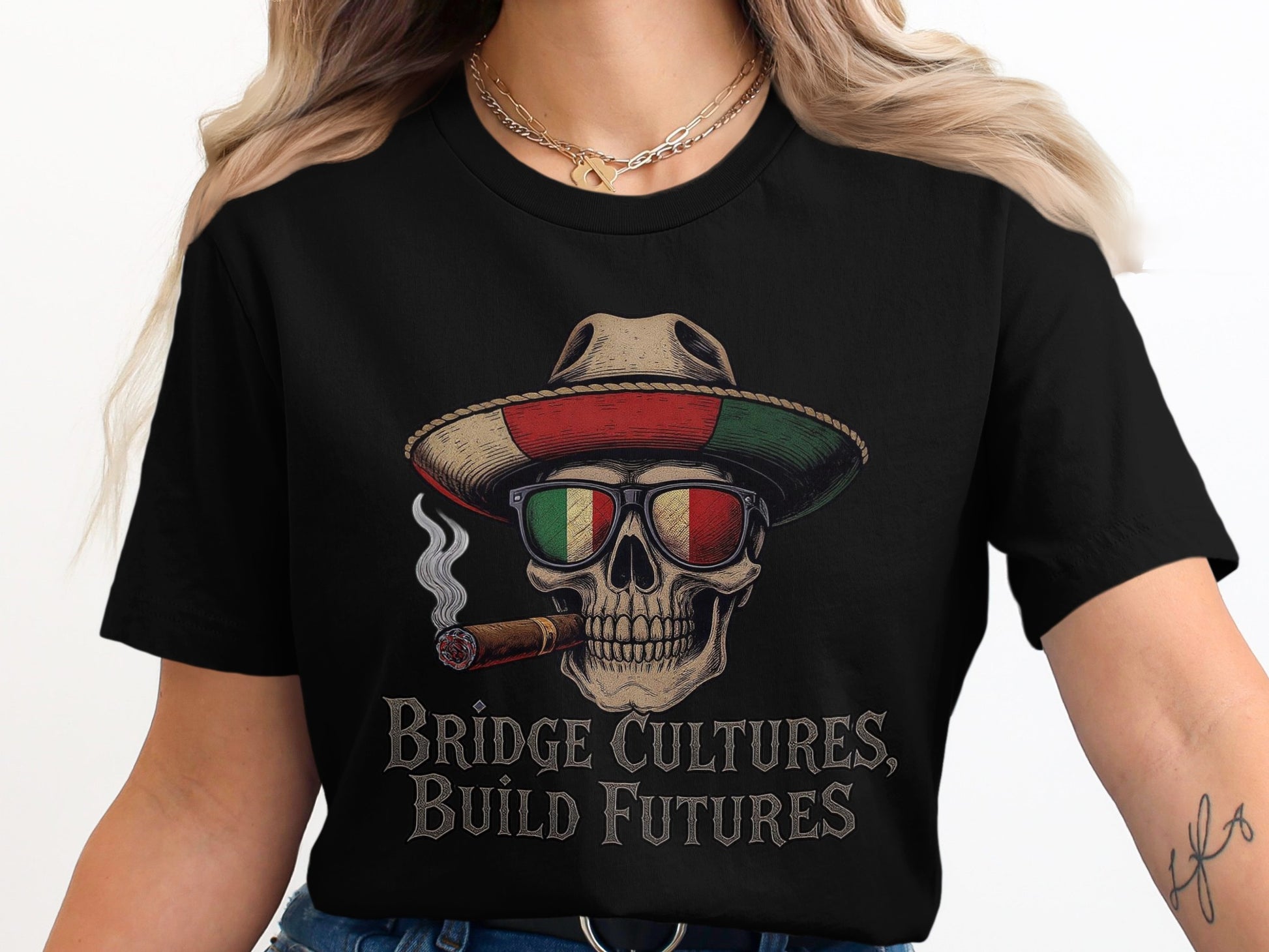 Bridge Cultures Build Futures Skull Design product