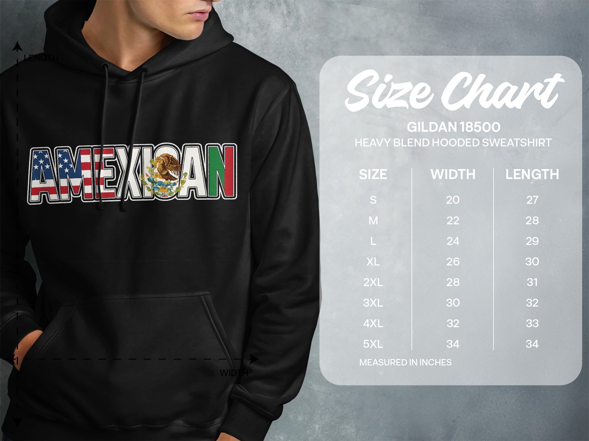 American Mexican Print Hooded Sweatshirt product