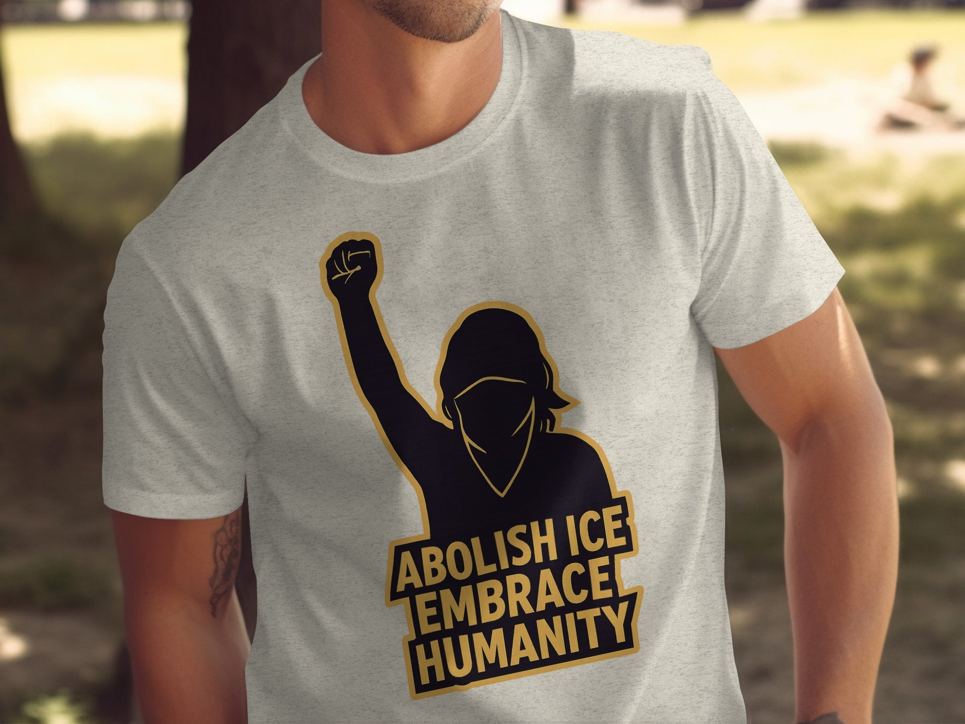 Abolish ICE Embrace Humanity Graphic T-shirt product