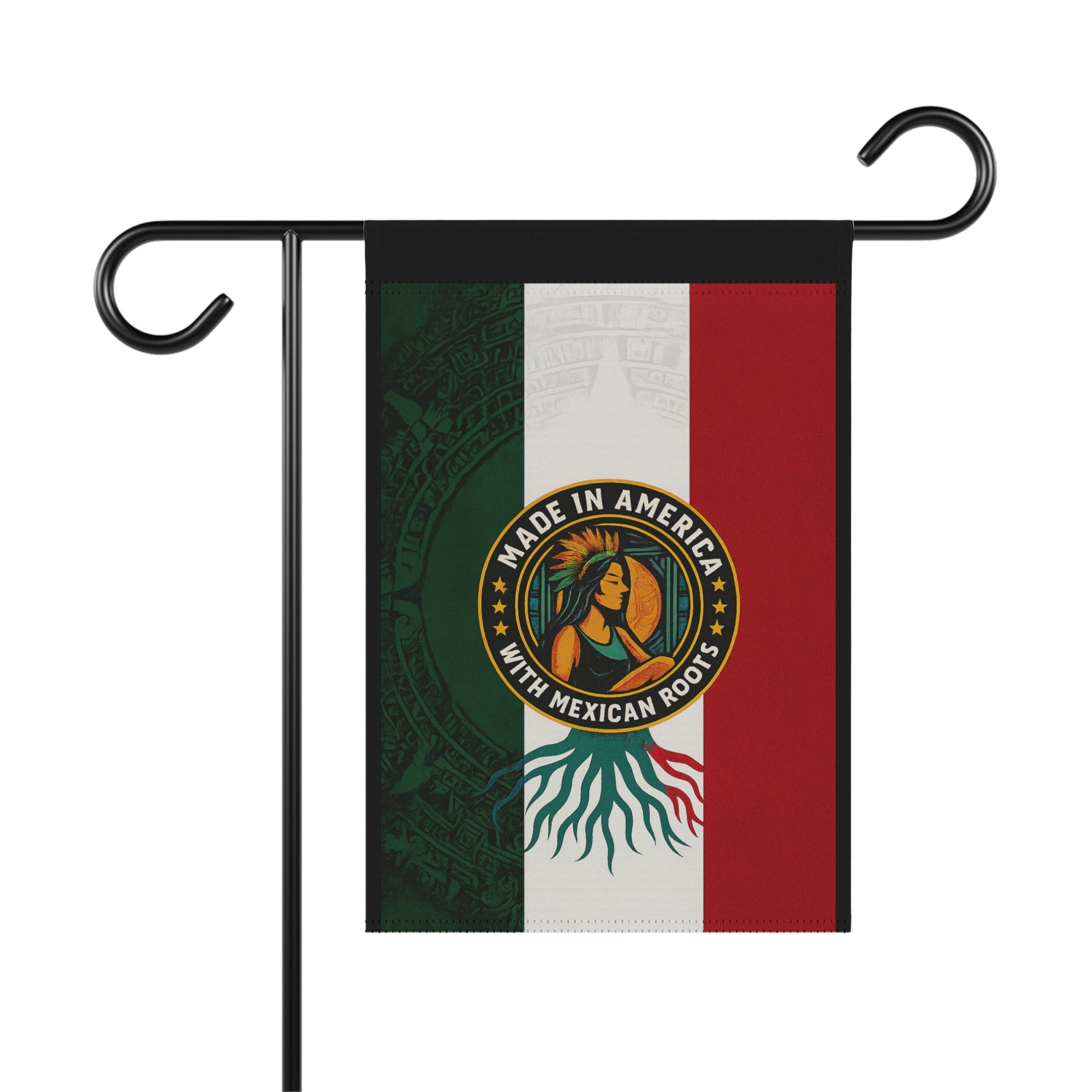 Made in America with Mexican Roots garden flag