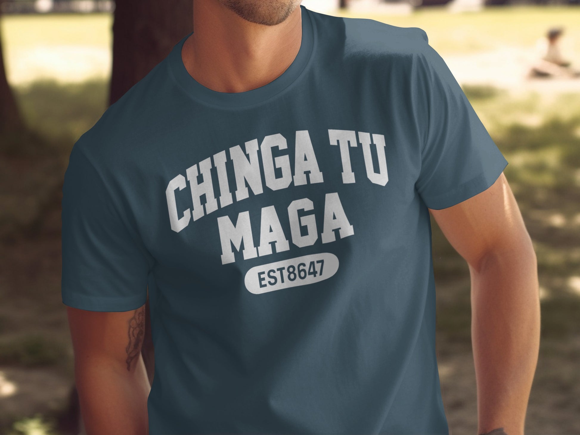 CHINGA TU MAGA EST8647 Casual Statement Tee