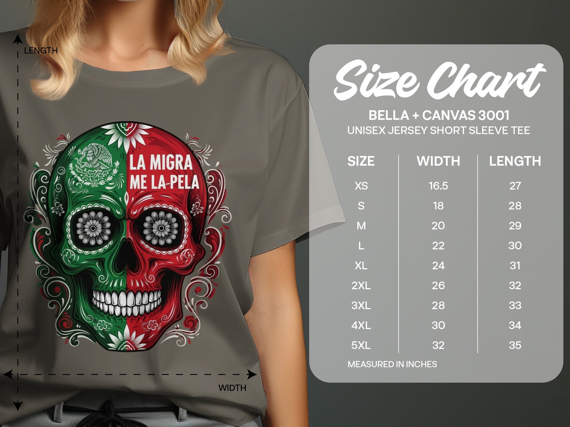 La Migra Me La Pela Skull Short Sleeve Tee product