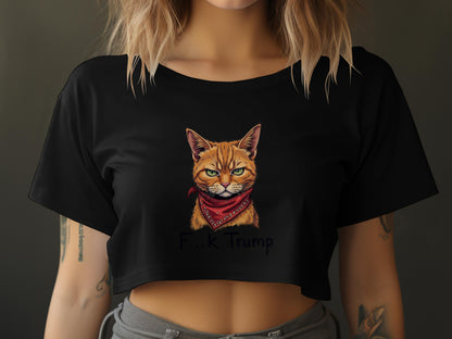 Cat with Bandana and F..k Trump Design Shirt product