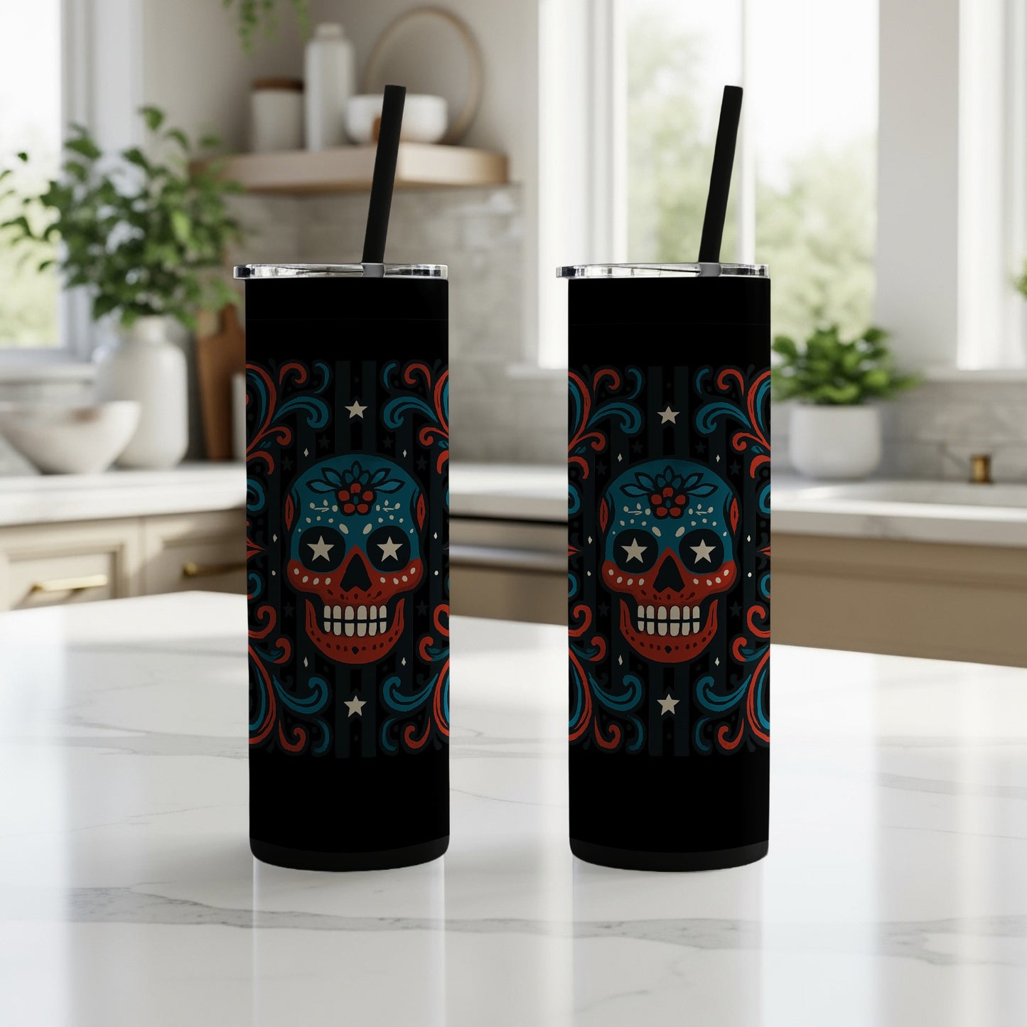 Dia de los Muertos Skull Design Tumbler product