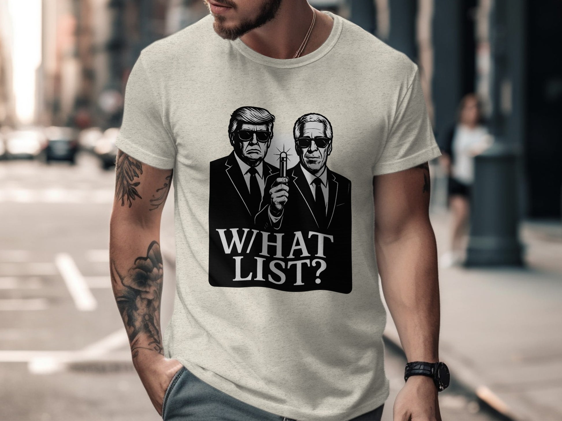 Men in Black Parody What List Shirt Casual Tee product