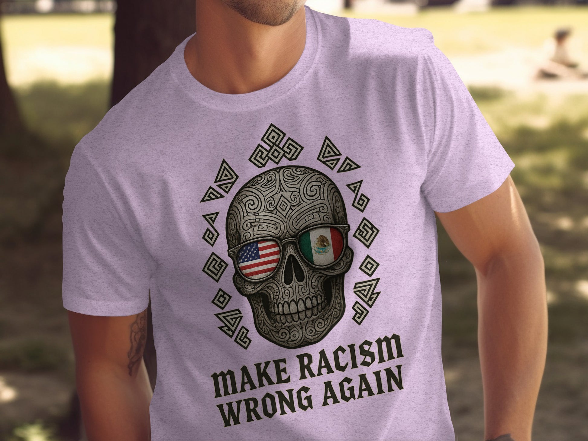 Make Racism Wrong Again Skull T-Shirt Product