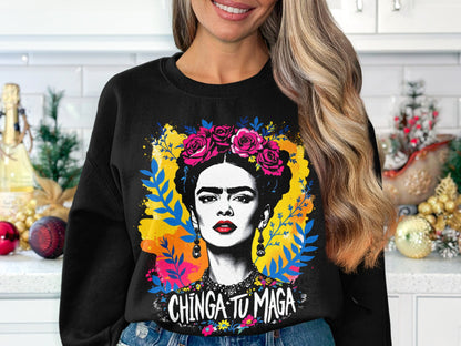 Colorful Floral Headpiece Graphic Sweatshirt product