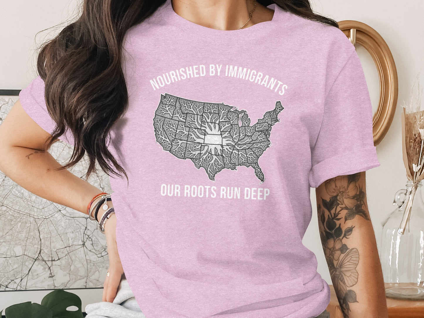 Nourished by Immigrants Our Roots Run Deep Shirt