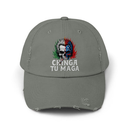 Skull with Chinga Tu Maga Embroidered Hat product type